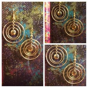 Vintage pair Monet hoop earrings